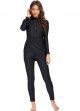 Swimsuit Long Sleeve Burkini Plain Swimsuit