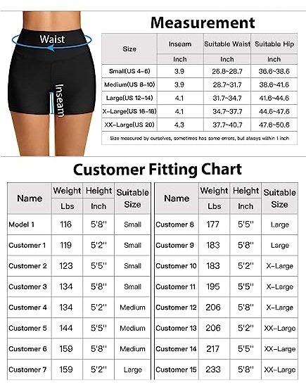 Women's Swim Shorts High Waist Swimsuit Bottoms Wide Waist Swimsuit