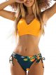 Women's Bikini Swimsuit Front Cross Lace Up Two Piece Bathing Suit