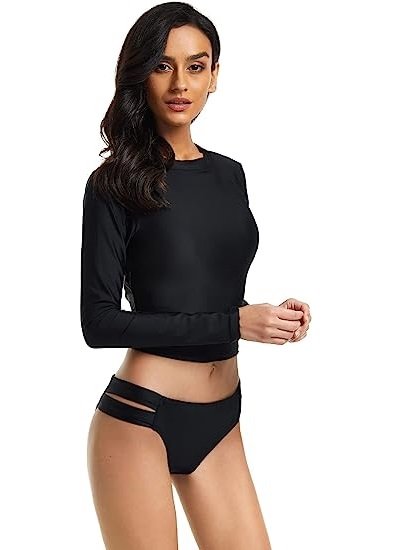Women's 2-piece sunscreen long sleeved swimsuit UPF 50 bikini set
