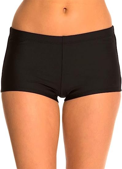 Womens Swim Boyshorts Bikini Bottom Boardshorts Mini Short Beachwear
